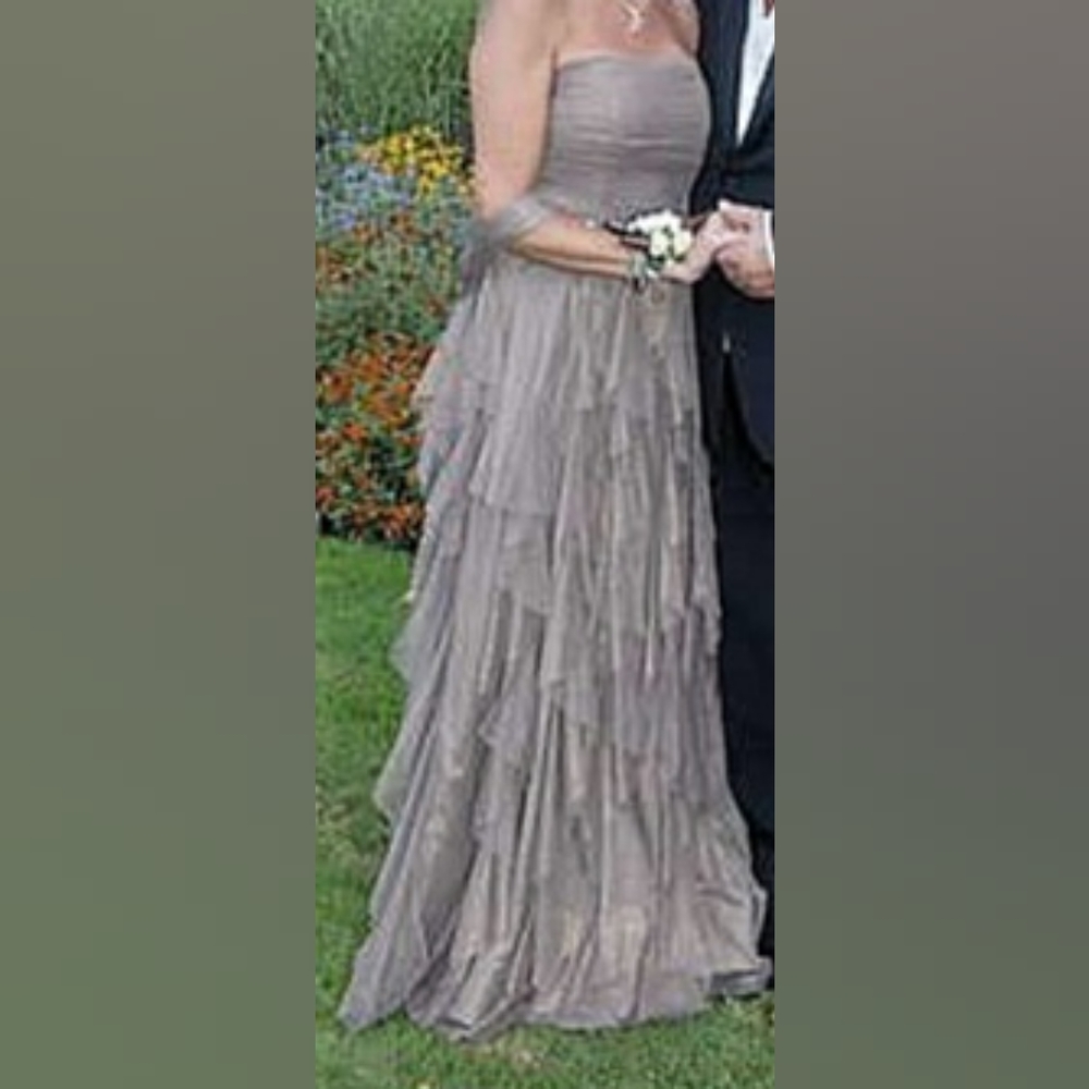 Davids Bridal Formal Gown Iridescent hankerchief material